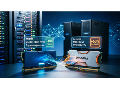 Micron 256 ГБ DDR5‑9200 и Innodisk 12800 MT/s MRDIMM — новые модули для AI‑серверов