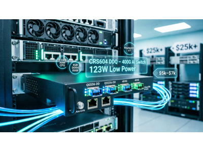 MikroTik CRS804 DDQ: доступный 400G коммутатор для ИИ-кластеров и Edge-вычислений