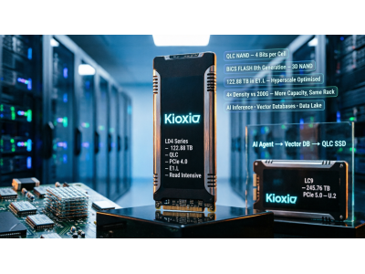 Kioxia расширяет линейку ёмких QLC SSD для гипермасштабируемых дата-центров
