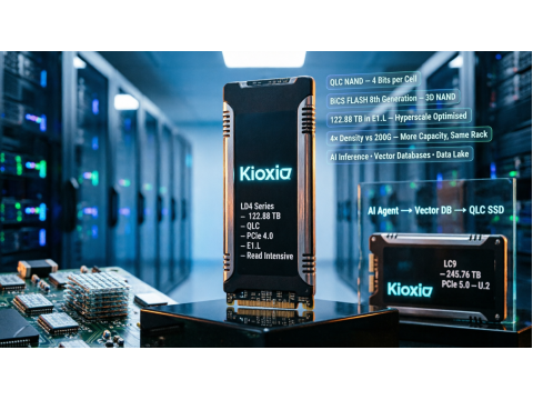 Kioxia расширяет линейку ёмких QLC SSD для гипермасштабируемых дата-центров