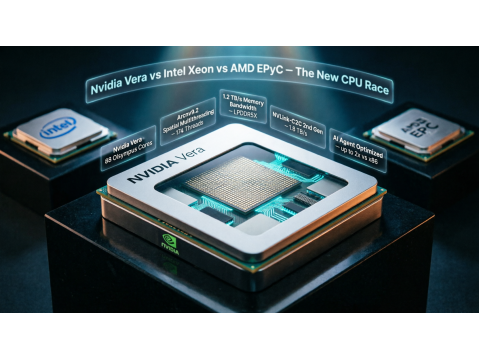 Nvidia Vera: новый процессор для ИИ-агентов начинает конкурировать с Intel и AMD