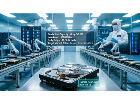 Toshiba удваивает производство HDD из-за бума AI-дата-центров