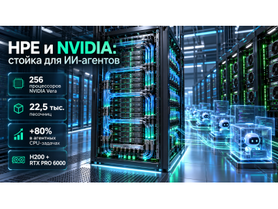 Hewlett Packard Enterprise представила NVIDIA Vera CPU Rack by HPE — стойку с жидкостным охлаждением на 256 процессоров NVIDIA Vera