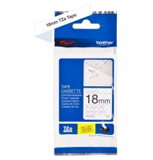Плёнка для наклеек Brother TZE-SE4 security tape, чёрный шрифт на белой основе, 18мм*8м                                                                                                                                                                   
