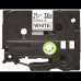 Плёнка для наклеек эластичная Brother TZE-FX241 чёрный шрифт на белой основе, 18мм*8м
