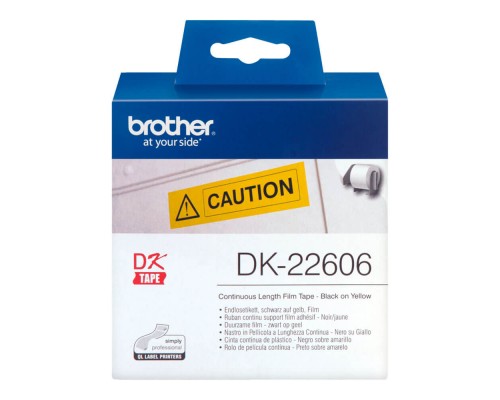 Пленочная клеящаяся лента Brother DK22606 (желтая, ширина 62 мм x 15.24 м)