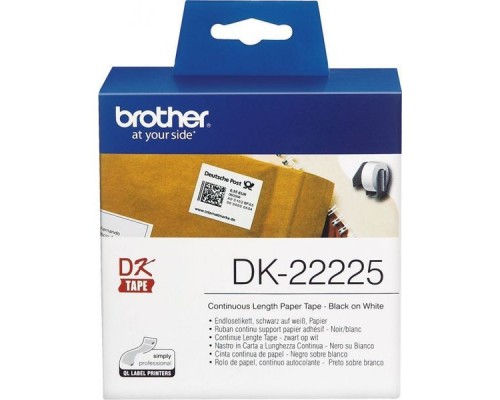 Бумажная клеящаяся лента Brother DK22225 (белая, 38 мм х 30,48м)