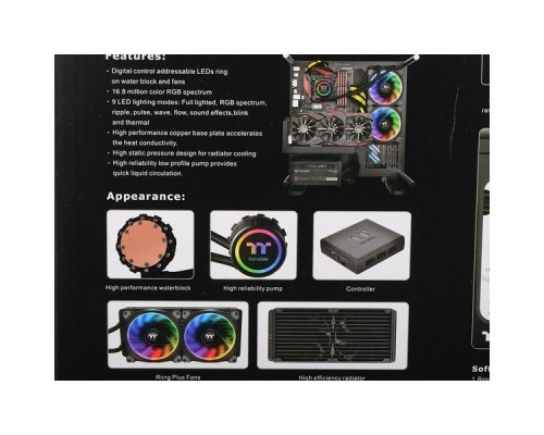 Система водяного охлаждения ThermalTake Floe Riing RGB 280 CL-W167-PL14SW-A