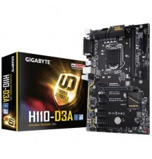 Материнская плата GA-H110-D3A, Socket 1151, Intel®H110, 2xDDR4-2133, D-SUB, 1xPCI-Ex16, 5xPCI-Ex1, 4xSATA3, 1xM.2, 8 Ch Audio, GLan, (2+4)xUSB2.0, (2+2)xUSB3.0, COM, LPT, 2xPS/2, ATX, RTL                                                               