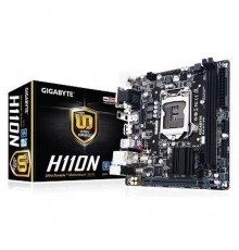 Материнская плата GA-H110N, Socket 1151, Intel®H110, 2xDDR4-2133, D-SUB+DVI-D+HDMI, 1xPCI-Ex16, 3xSATA3, 1xM.2, 8 Ch Audio, GLan, (4+2)xUSB2.0, (2+2)xUSB3.0, 1xPS/2, Mini-ITX, RTL                                                                       