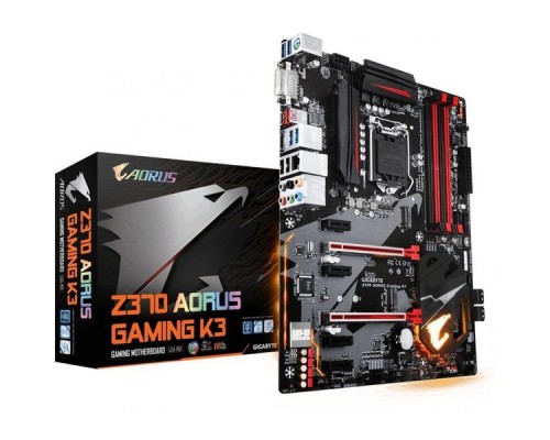 Материнская плата Gigabyte Z370 AORUS Gaming K3 S1151 Z3702xPCI-E DVI+HDMI GbLAN SATA RAID ATX 4DDR4 (RTL