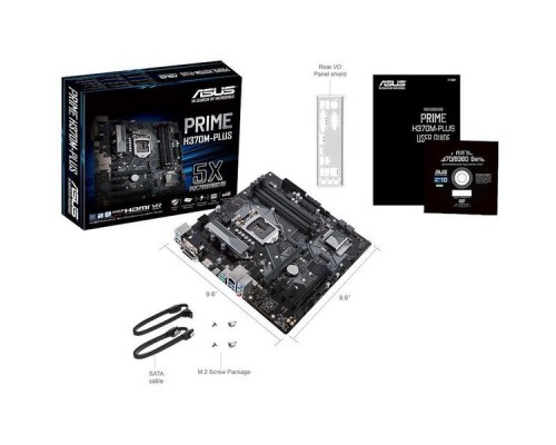 Материнская плата ASUS PRIME H370M-PLUS S1151 H370 2xPCI-E Dsub+DVI+HDMI GbLAN SATA RAID MicroATX 4DDR4