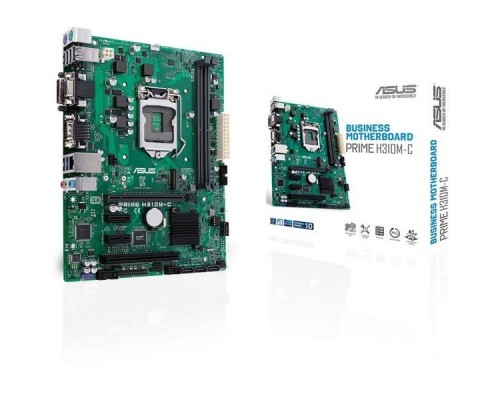 Материнская плата ASUS PRIME H310M-C S1151 H310 PCI-E Dsub+DVI GbLAN SATA Micro-ATX 2DDR4 (RTL)