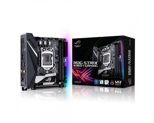 Материнская плата ASUS ROG STRIX B360-I GAMING S1151 B360 PCI-E HDMI+DP GbLAN+WiFi+BT SATA  Mini-ITX 2DDR4