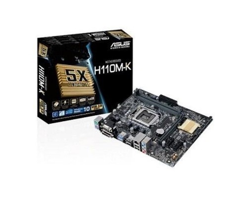 Материнская плата H110M-K,  LGA1151,H110,2D4,U3S6,DVI,MB, RTL