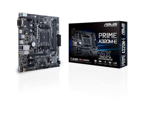 Материнская плата ASUS PRIME A320M-E SAM4 AMD A320 PCI-E Dsub+HDMI GbLAN SATA RAID MicroATX 2DDR4 (RTL)