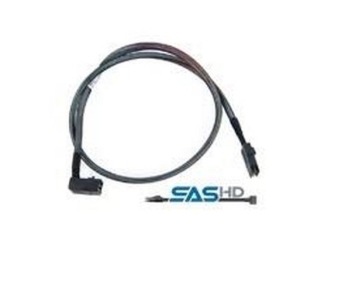 Кабель Adaptec ACK-I-rA-HDmSAS-mSAS-0.8M (2280200-R),  INT SFF8643 угловой -to- SFF8087 (MiniSAS HD угловой -to- MiniSAS internal cable) 80cm