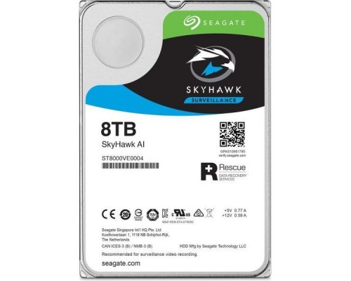 Жесткий диск 8.0 Tb SATA-III Seagate SkyHawk AI ST8000VE0004  7200 rpm 256Mb