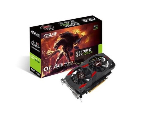 Видеокарта 4Gb PCI-E DDR5 ASUS CERBERUS-GTX1050TI-O4G (RTL) DVI+HDMI+DP GeForce GTX1050Ti