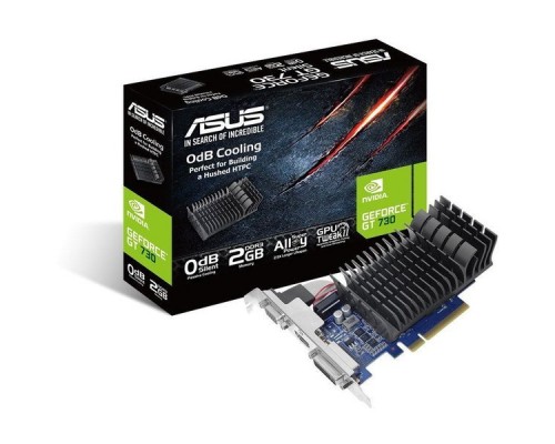 Видеокарта 2Gb PCI-E DDR3 ASUS GT730-SL-2G-BRK-V2 (RTL) D-Sub+DVI+HDMI GeForce GT730