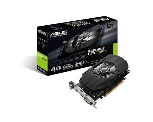 Видеокарта 4Gb PCI-E DDR5 ASUS PH-GTX1050TI-4G (RTL) DVI+HDMI+DP GeForce GTX1050Ti