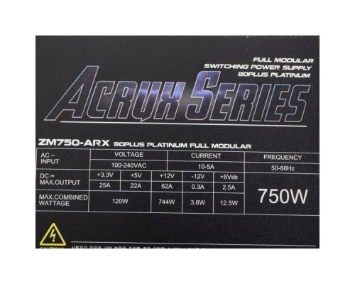 Блок питания   750W Zalman ZM750-ARX ATX APFC 135mm Black CabMan 80+