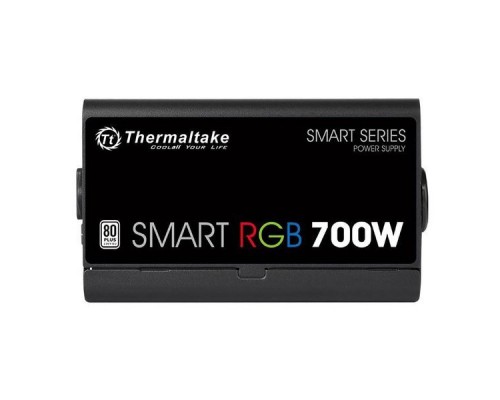 Блок питания Thermaltake ATX 700W Smart RGB 700 80+ (24+4+4pin) APFC 120mm fan color LED 6xSATA RTL