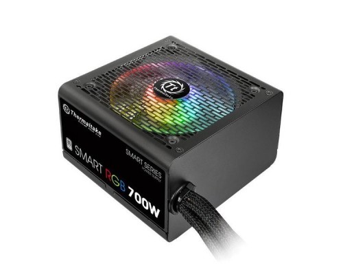 Блок питания Thermaltake ATX 700W Smart RGB 700 80+ (24+4+4pin) APFC 120mm fan color LED 6xSATA RTL