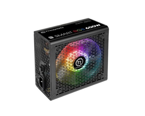 Блок питания Smart RGB 600W PS-SPR-0600NHSAWE-1 /Non Modular/Fan Hub/Single Voltage/Analog/80 Plus/EU/All Sleeved Cables RTL