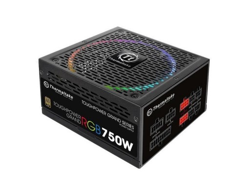 Блок питания Thermaltake ATX 750W Toughpower Grand RGB 80+ gold (24+4+4pin) APFC 140mm fan color LED 9xSATA Cab Manag RTL