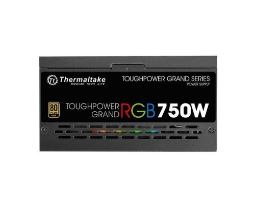 Блок питания Thermaltake ATX 750W Toughpower Grand RGB 80+ gold (24+4+4pin) APFC 140mm fan color LED 9xSATA Cab Manag RTL