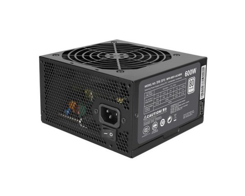 БП MasterWatt Lite 600W (MPX-6001-ACABW-EU), ATX, 120-mm, 6xSATA, 2xPCI-E(6+2), APFC, 80+