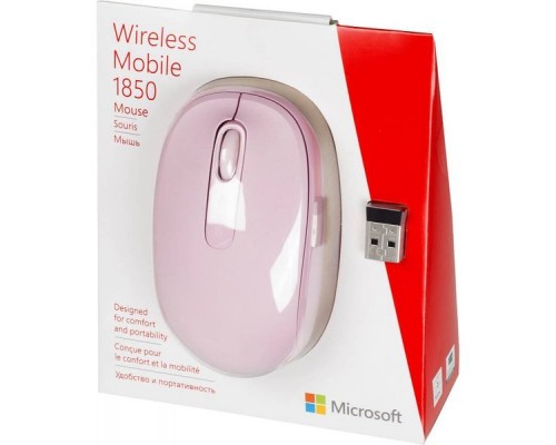 Мышь Microsoft Mobile 1850 Pink беспроводная U7Z-00024