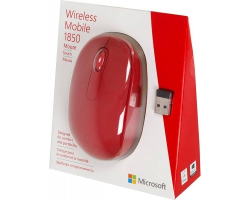 Мышь Microsoft Mobile 1850 Red беспроводная U7Z-00034