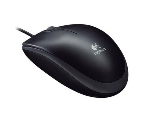 Мышь проводная Logitech B100, черный [910-003357]