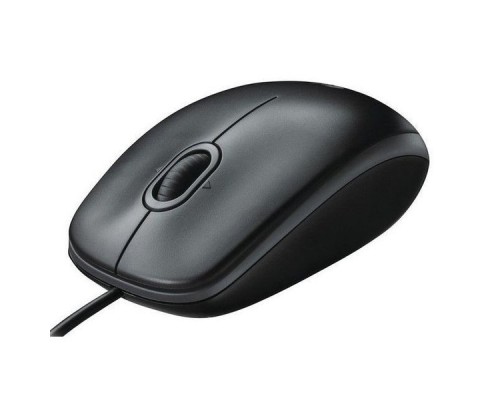 Мышь проводная Logitech B100, черный [910-003357]