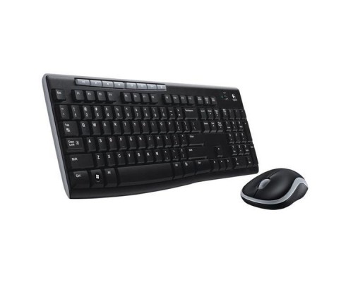 Комплект беспроводной клавиатура + мышь Logitech MK270, Black, оригинальная заводская РУС гравировка [920-004518]