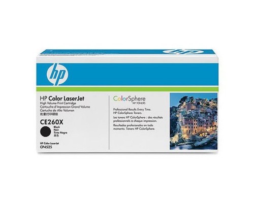 Оригинальный картридж hp CE260X № 649X чёрный , повышенной ёмкости