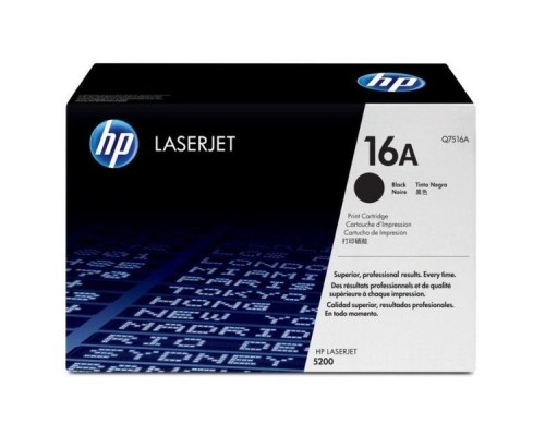 Оригинальный картридж hp Q7516A № 16A чёрный