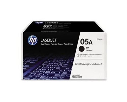 Тонер-картридж набор из 2 шт/ HP LaserJet CE505A Dual Pack Black Print Cartridge