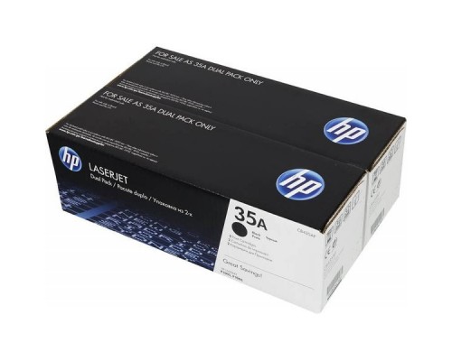 Оригинальный картридж hp CB435AF № 35AD чёрный , двойная упаковка CB435AF