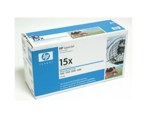 Оригинальный картридж hp C7115X № 15X чёрный , повышенной ёмкости