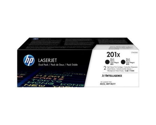 Оригинальный картридж hp CF400XD № 201XD чёрный , двойная упаковка CF400X