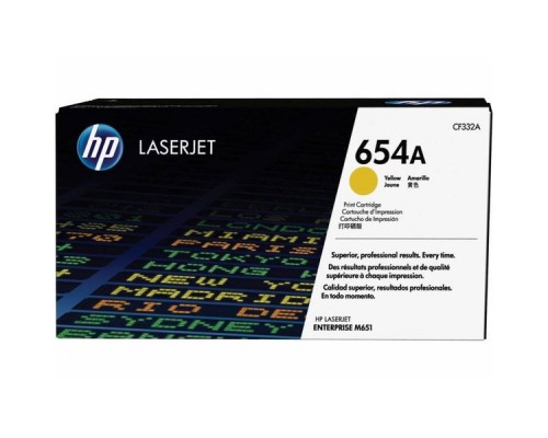 Оригинальный картридж hp CF332A (№654A) Жёлтый