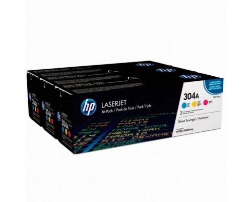 Тонер-картридж набор из 3 шт/ HP 304A CYM Tri-Pack LJ Toner Cartridge