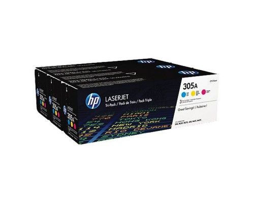 Оригинальный картридж hp CE411/2/3A № 305A мульти-упаковка