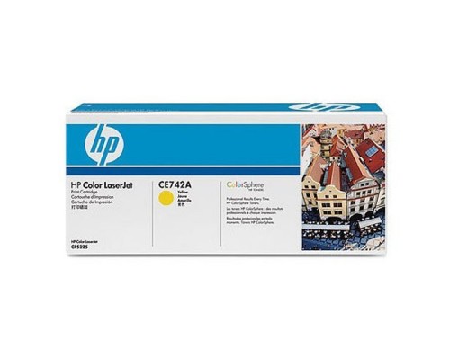 Оригинальный картридж hp CE742A (№307A) жёлтый