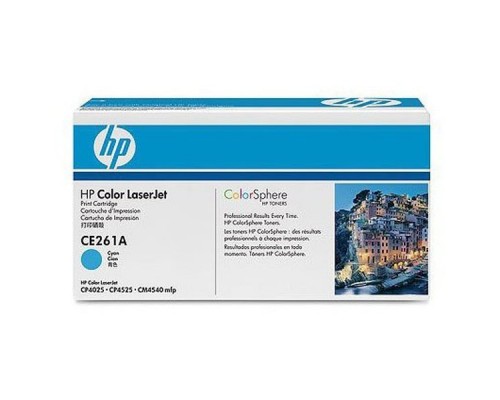 Оригинальный картридж hp CE261A № 648A голубой