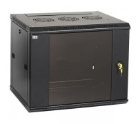Шкаф LINEA W 9U 600x450 мм дверь стекло, RAL9005                                                                                                                                                                                                          