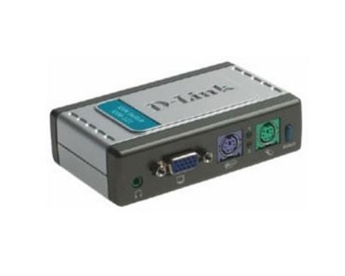 Переключатель D-Link KVM-121 на 2 компьютера, звук (кабели в комплекте)